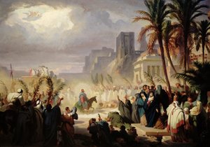The Entry of Christ into Jerusalem by Louis Felix Leullier